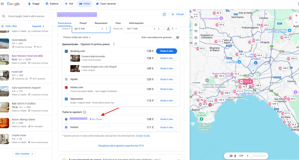 Registrazione della propria struttura ricettiva direttamente su Google Travel
